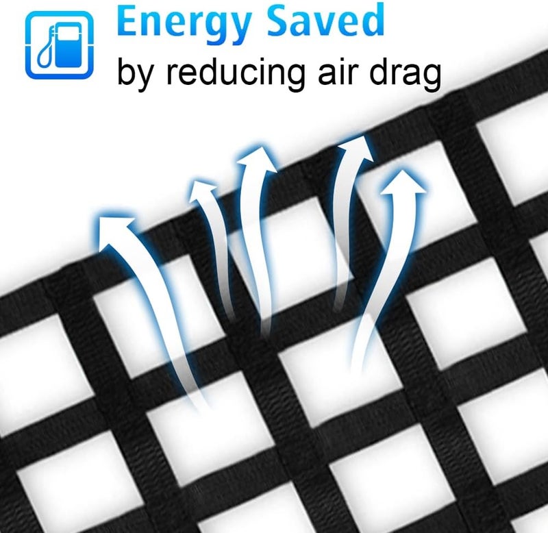 BARTOO Tailgate Net for Pickup Truck Bed, 60'' x 18'' Tailgate Mesh Cargo Net for Full Size Truck, Heavy Duty Cargo Netting with Hooks for Chevrolet, Ford, Toyota, GMC, Jeep, Black - Image 2